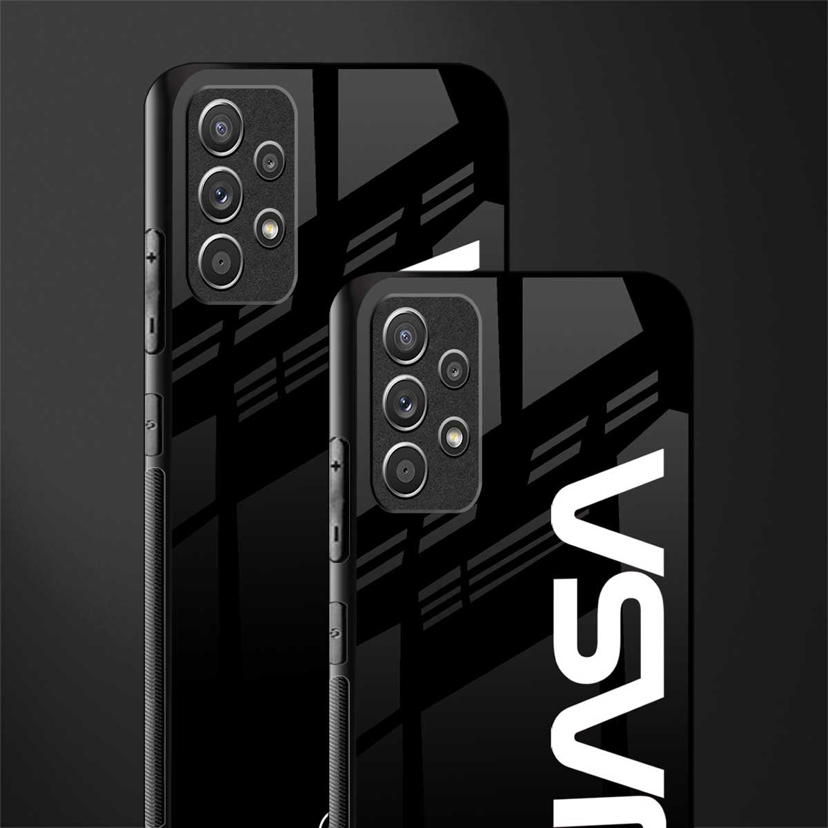 nasa black glass case for samsung galaxy a72 image-2