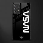 nasa black glass case for samsung galaxy a72 image