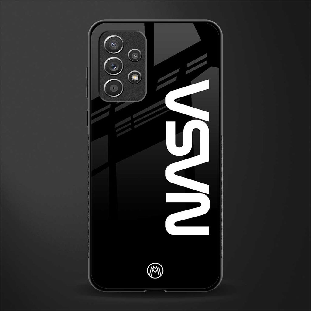 nasa black glass case for samsung galaxy a52 image