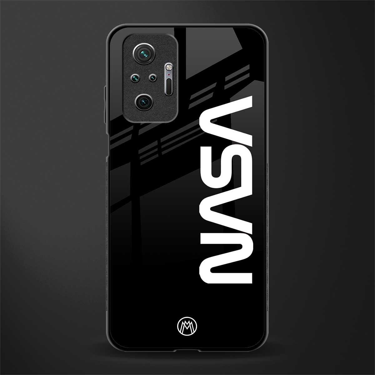 nasa black glass case for redmi note 10 pro image