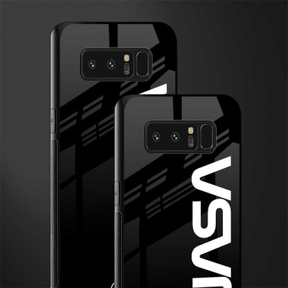 nasa black glass case for samsung galaxy note 8 image-2