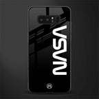nasa black glass case for samsung galaxy note 8 image