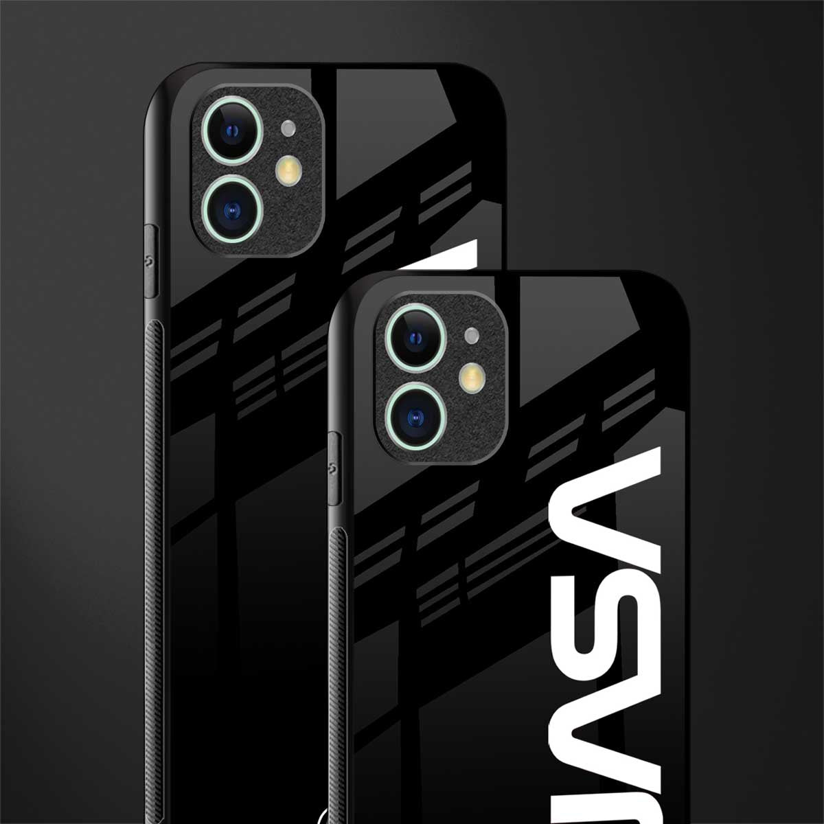 nasa black glass case for iphone 12 mini image-2