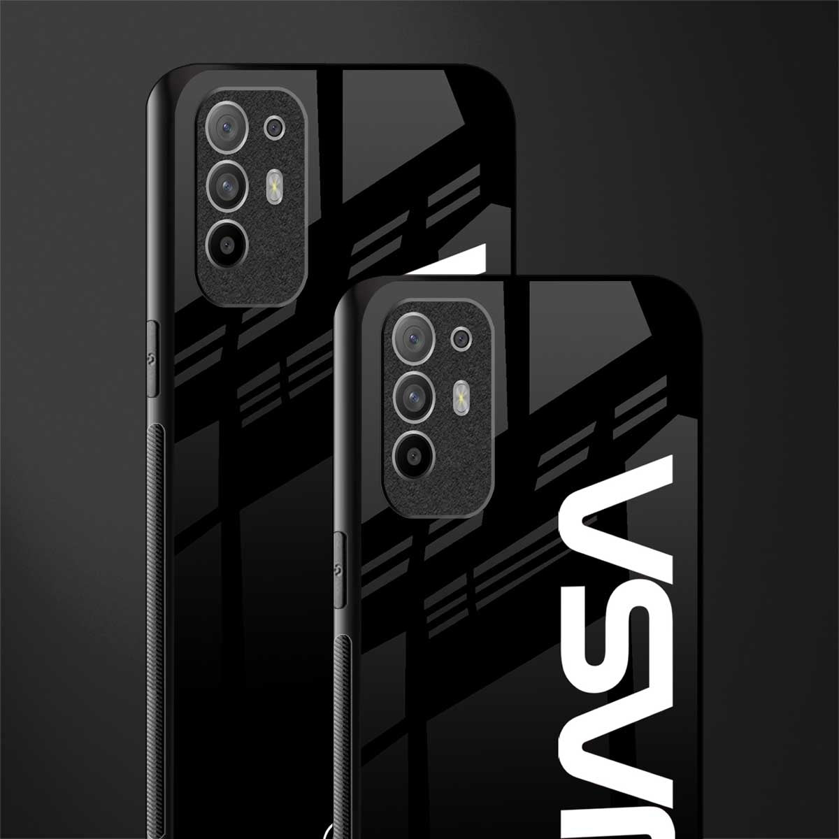 nasa black glass case for oppo f19 pro plus image-2