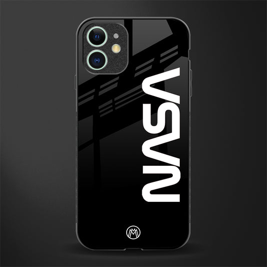 nasa black glass case for iphone 12 mini image