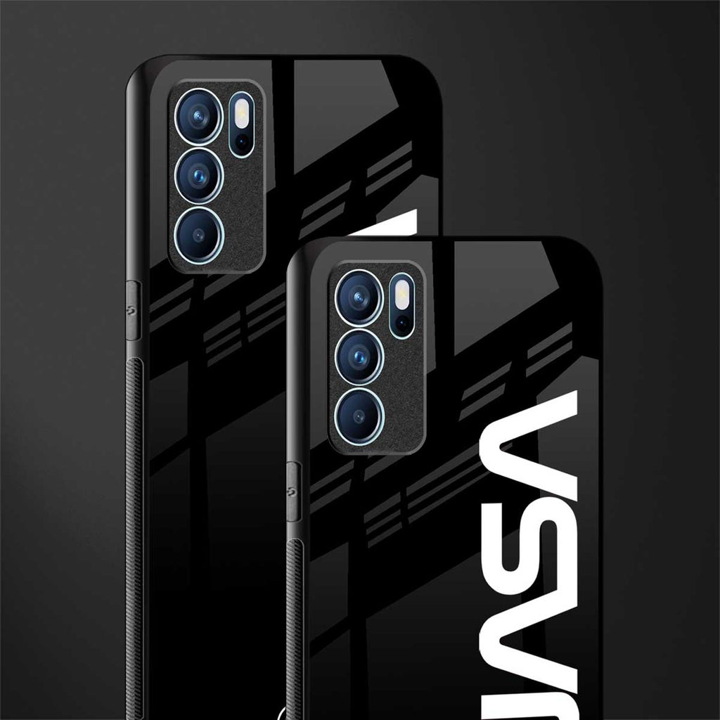 nasa black glass case for oppo reno6 5g image-2