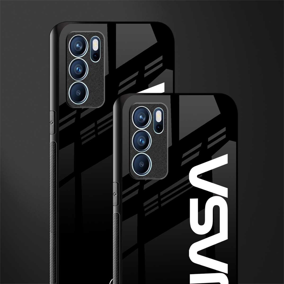 nasa black glass case for oppo reno6 5g image-2