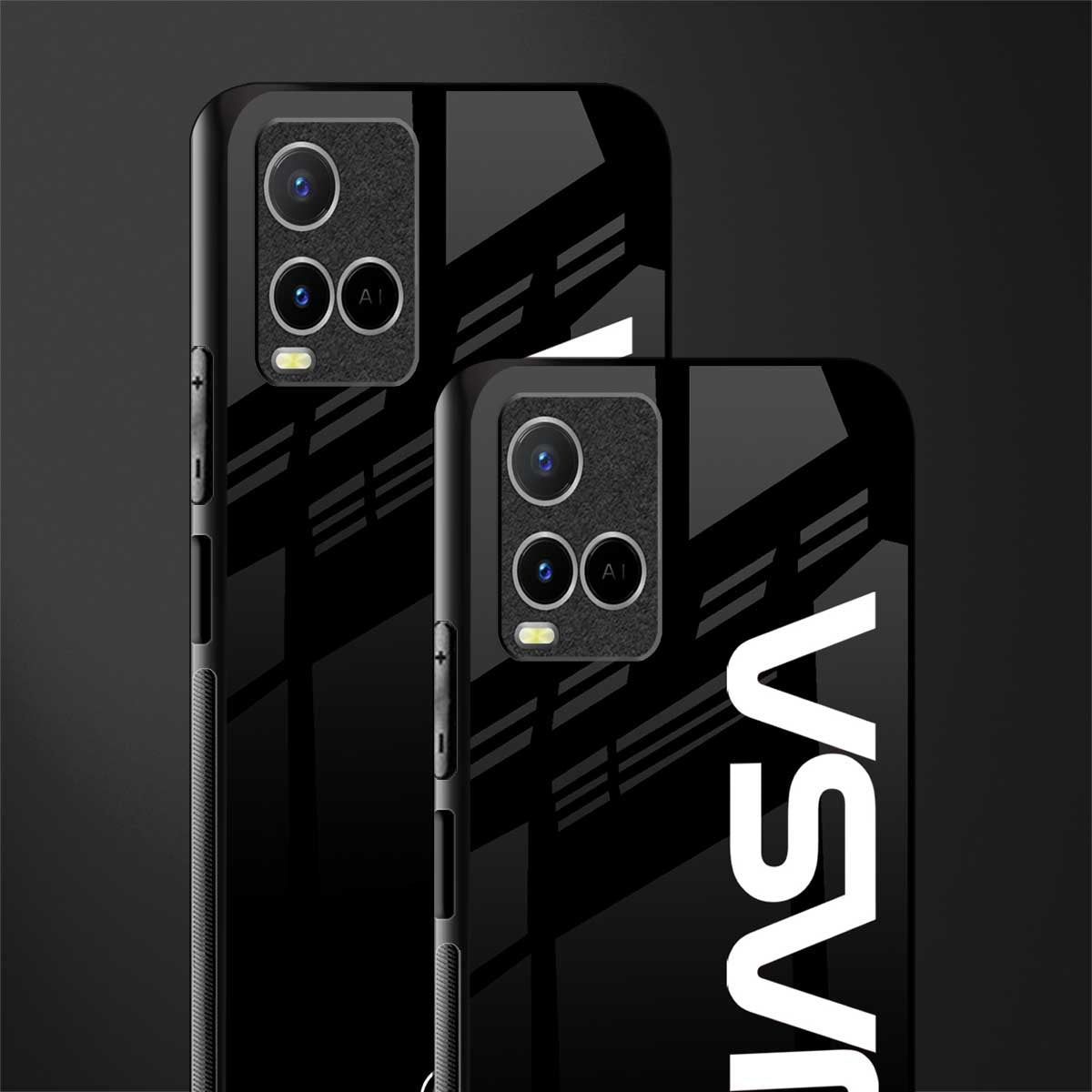 nasa black glass case for vivo y33s vivo y33t image-2