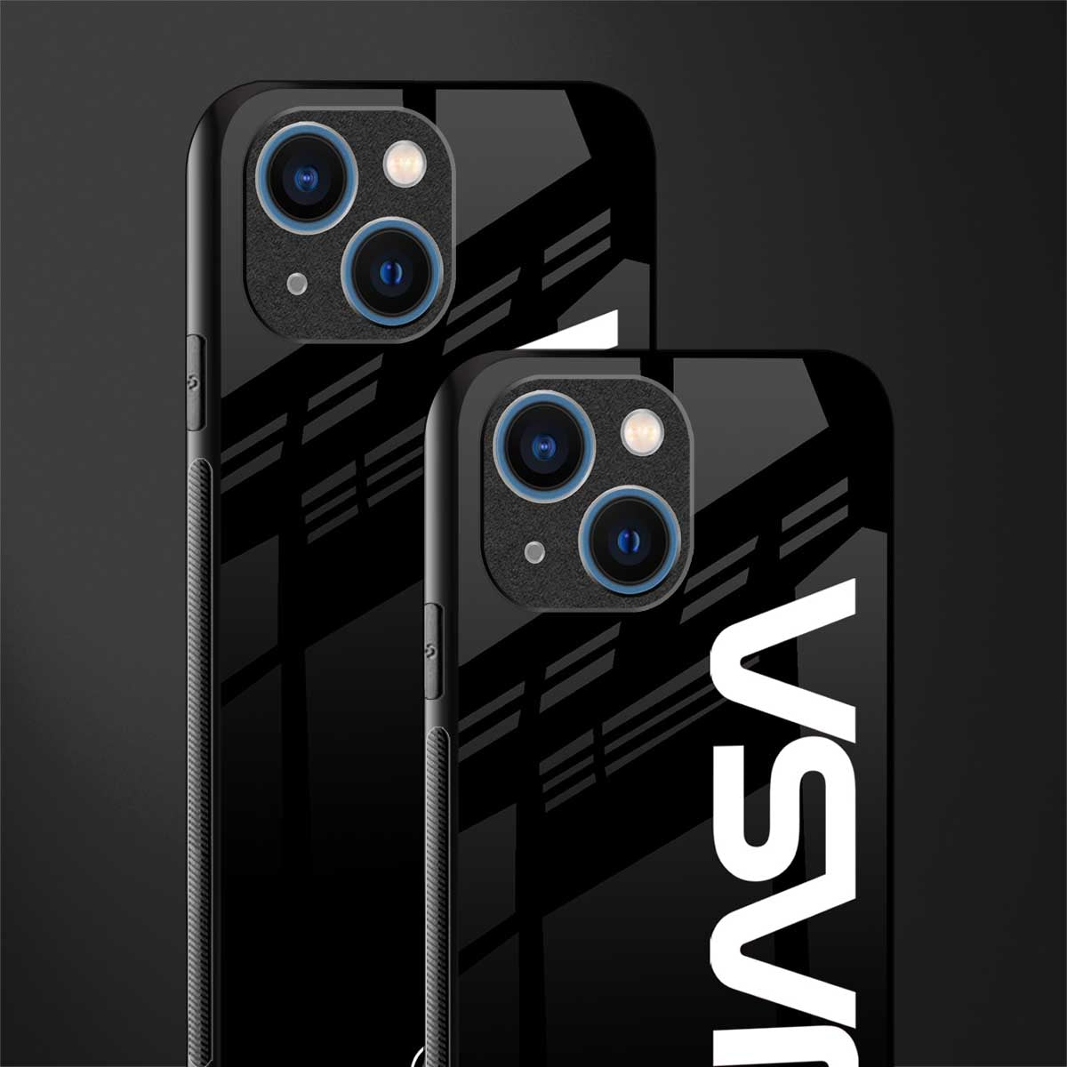 nasa black glass case for iphone 13 mini image-2