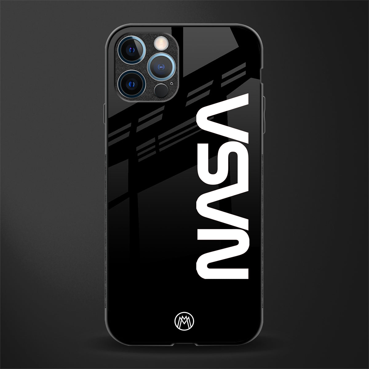 nasa black glass case for iphone 12 pro max image