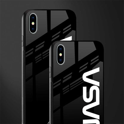 nasa black glass case for iphone xs max image-2