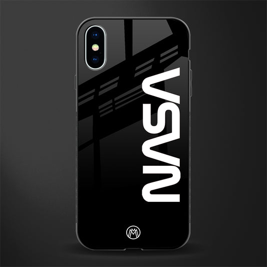 nasa black glass case for iphone xs image