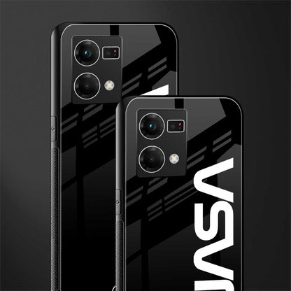 nasa black back phone cover | glass case for oppo f21 pro 4g