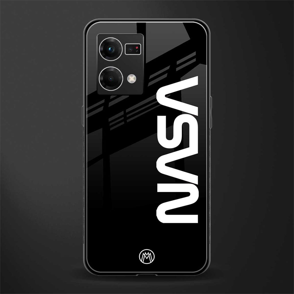 nasa black back phone cover | glass case for oppo f21 pro 4g