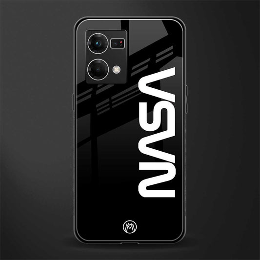 nasa black back phone cover | glass case for oppo f21 pro 4g