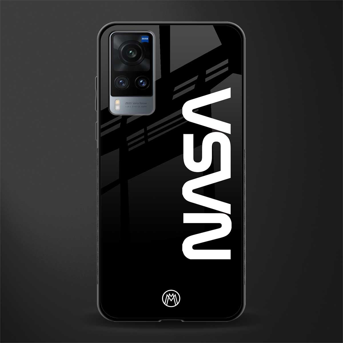 nasa black glass case for vivo x60 image