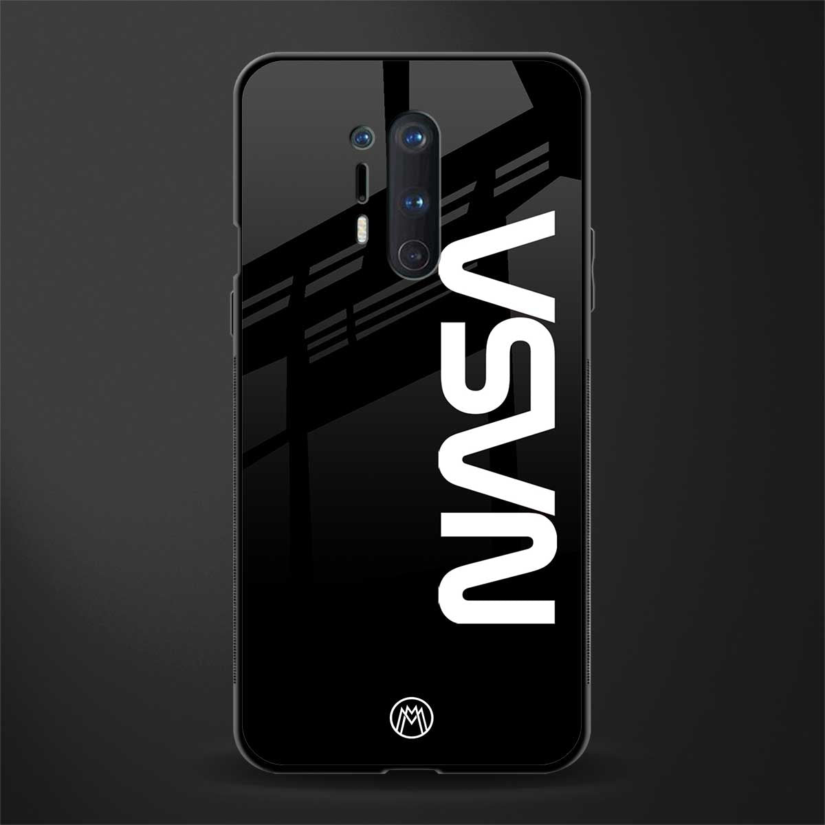 nasa black glass case for oneplus 8 pro image