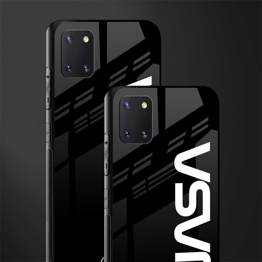 nasa black glass case for samsung a81 image-2