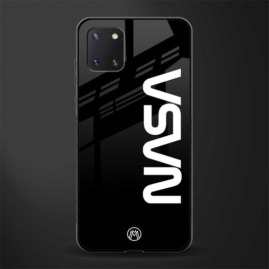 nasa black glass case for samsung a81 image