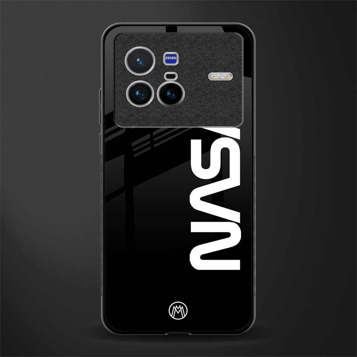 nasa black glass case for vivo x80 image