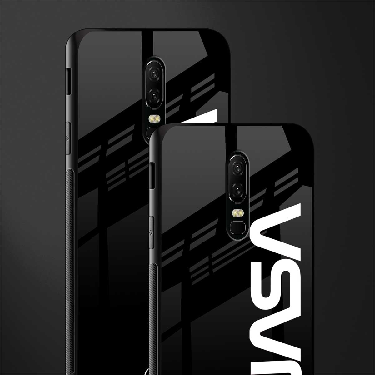 nasa black glass case for oneplus 6 image-2