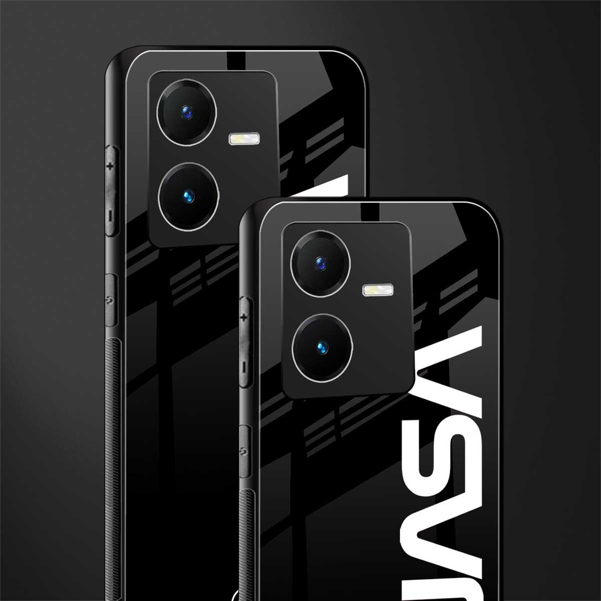 nasa black back phone cover | glass case for vivo y22