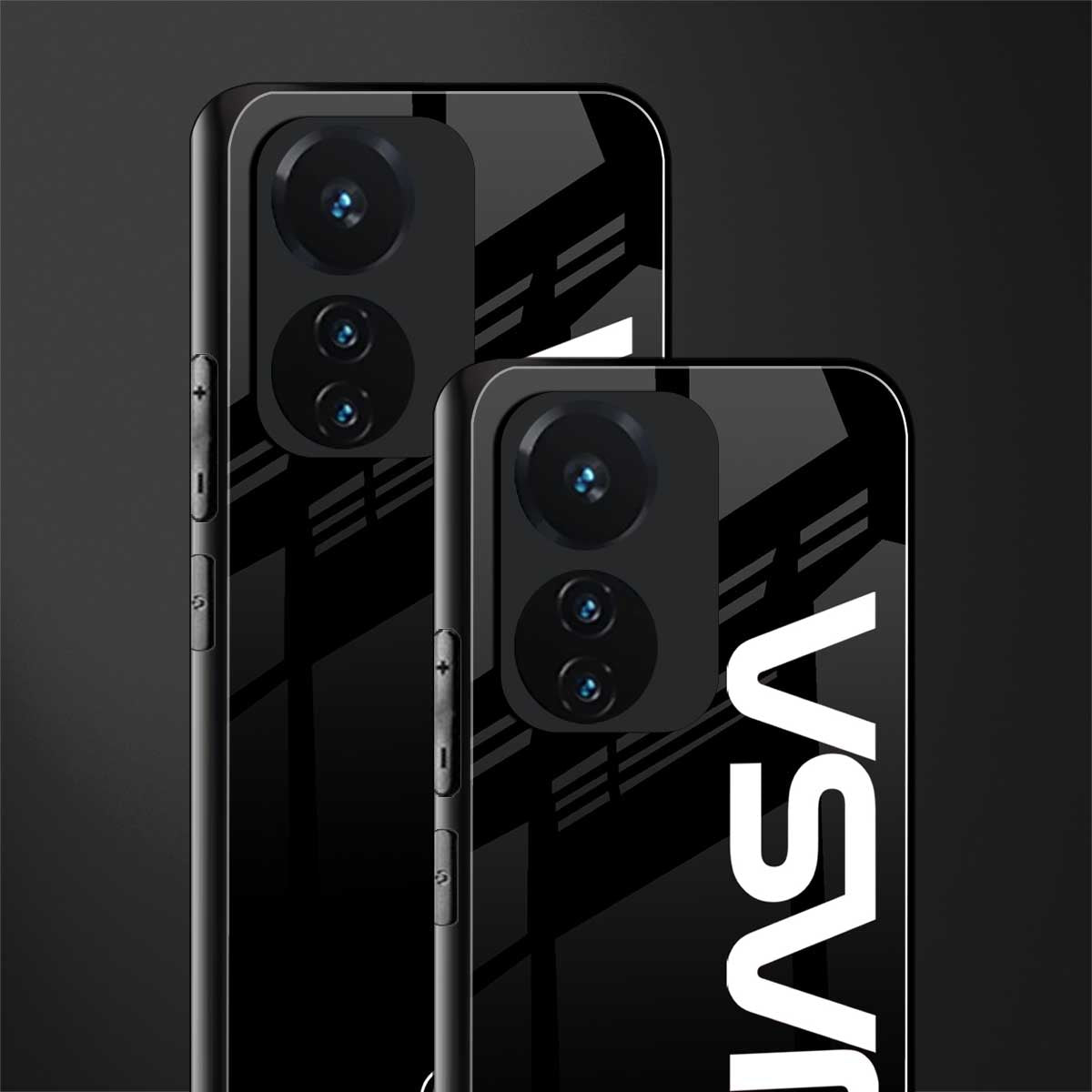 nasa black back phone cover | glass case for vivo t1 44w 4g