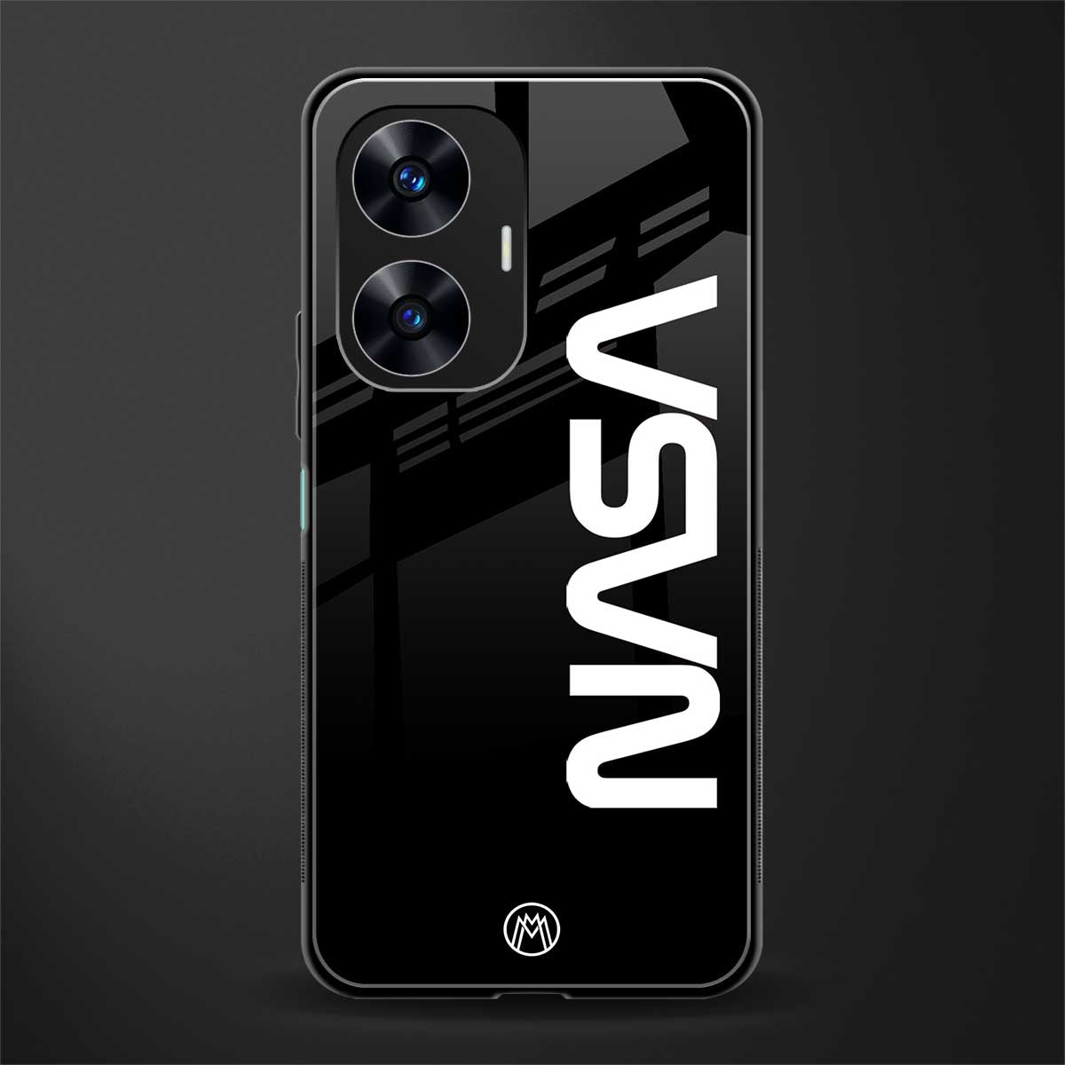 nasa black back phone cover | glass case for realme c55