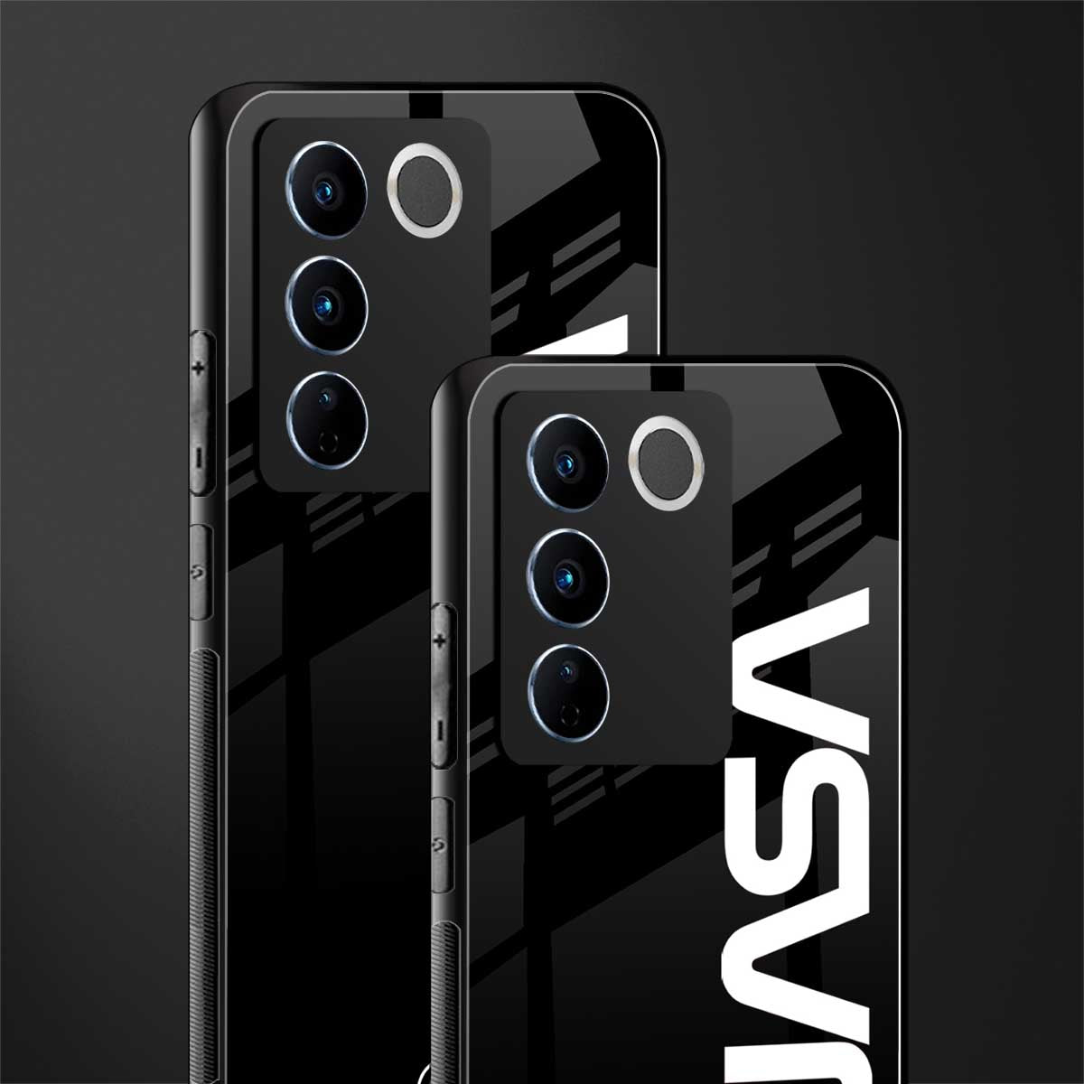 nasa black back phone cover | glass case for vivo v27 pro 5g