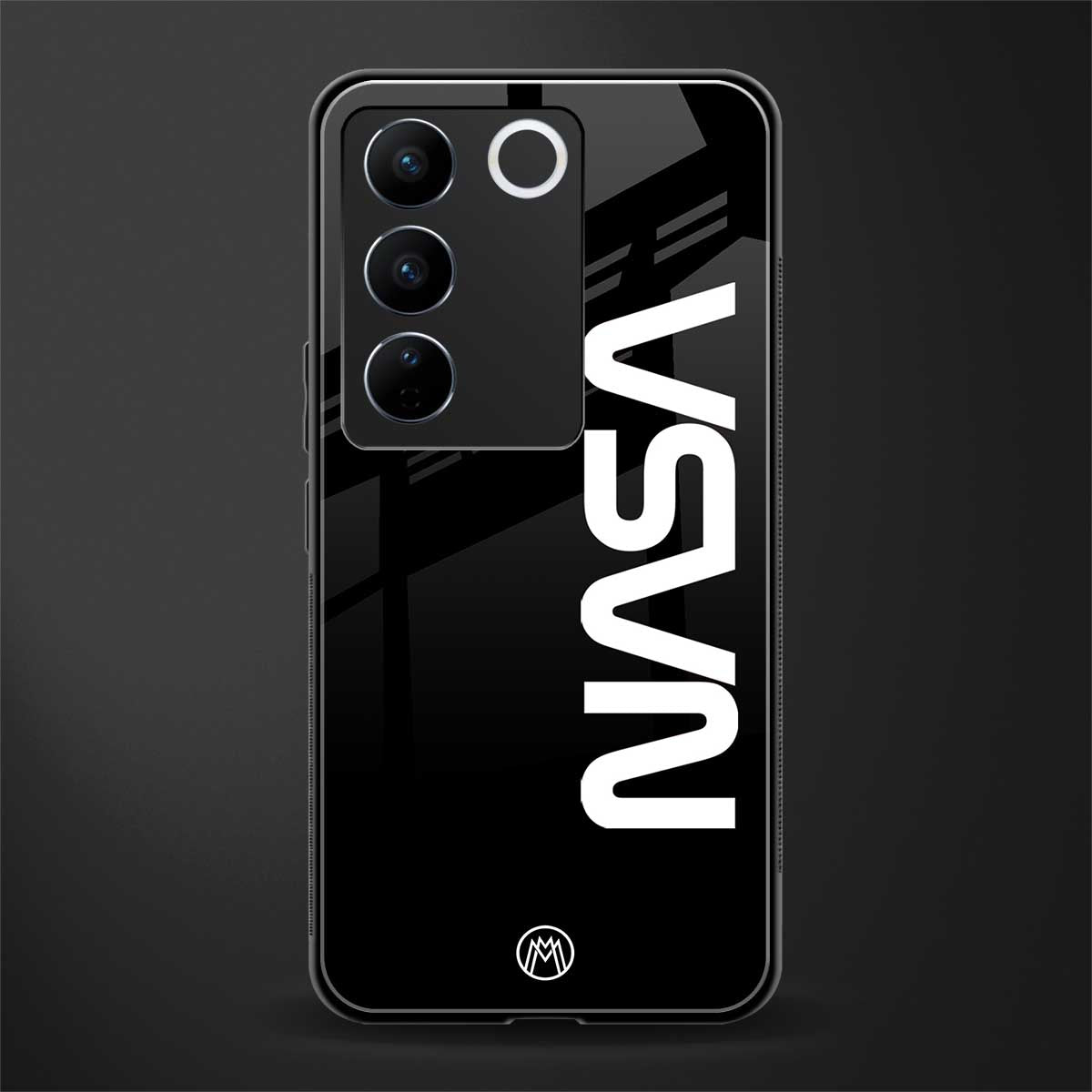 nasa black back phone cover | glass case for vivo v27 pro 5g