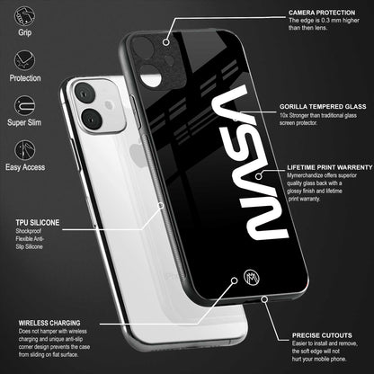 nasa black back phone cover | glass case for samsun galaxy a24 4g