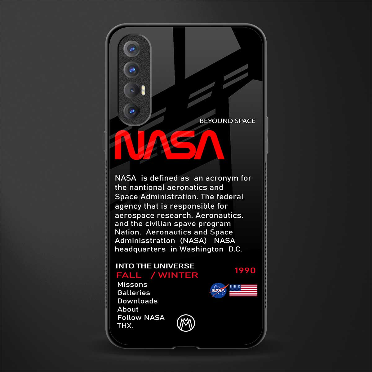 nasa project glass case for oppo reno 3 pro image