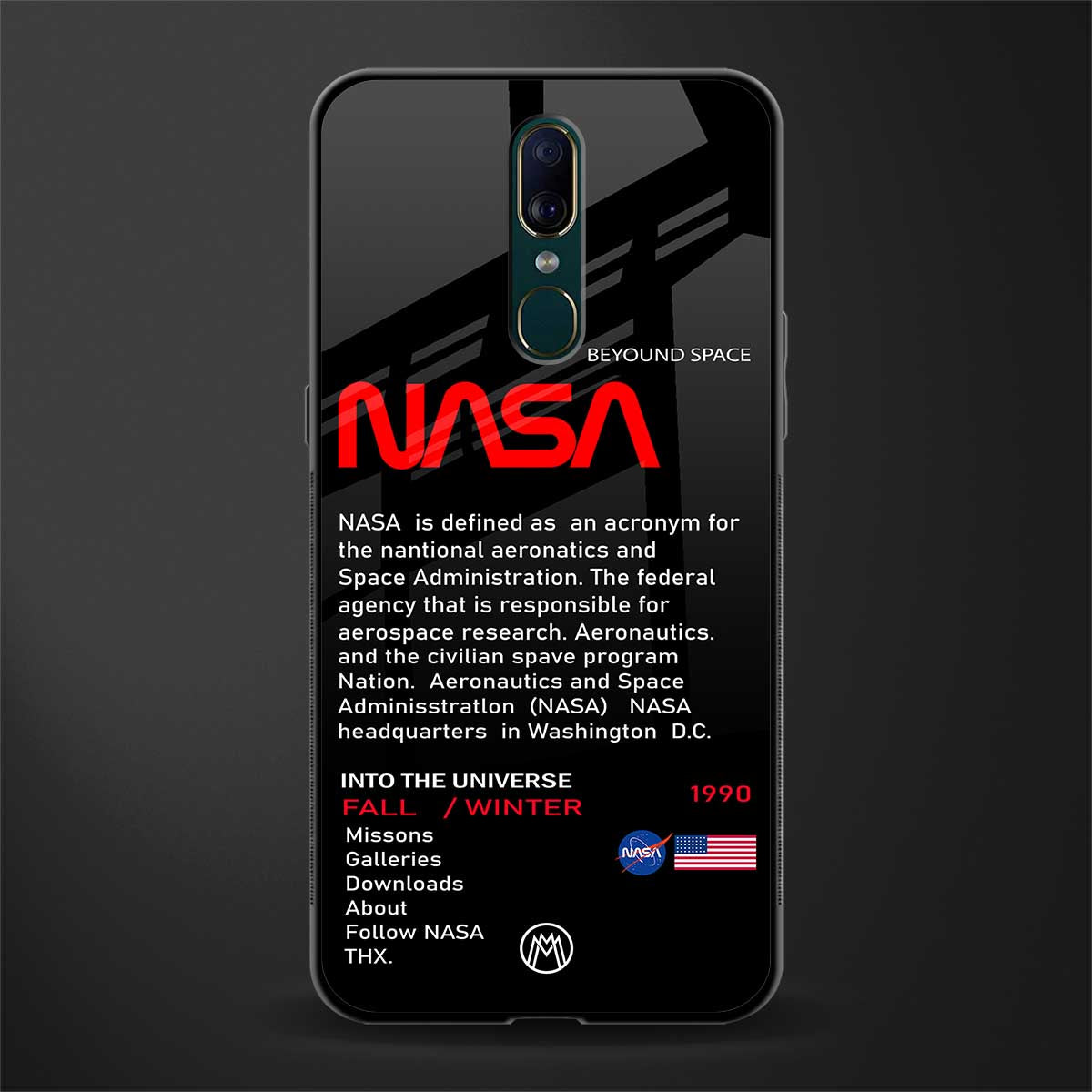 nasa project glass case for oppo a9 image