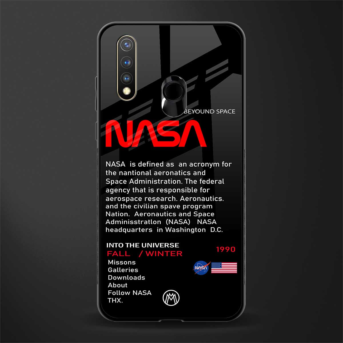 nasa project glass case for vivo u20 image