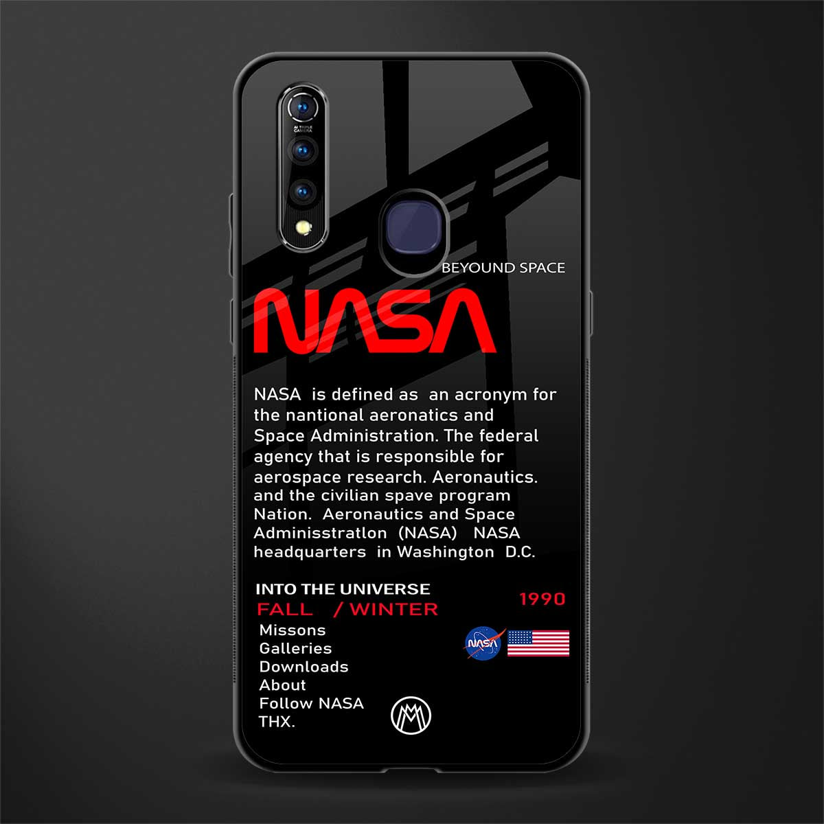 nasa project glass case for vivo z1 pro image