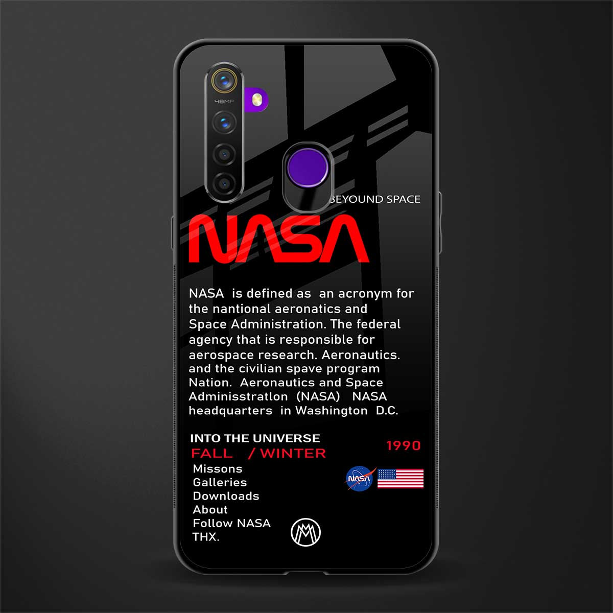 nasa project glass case for realme 5 pro image