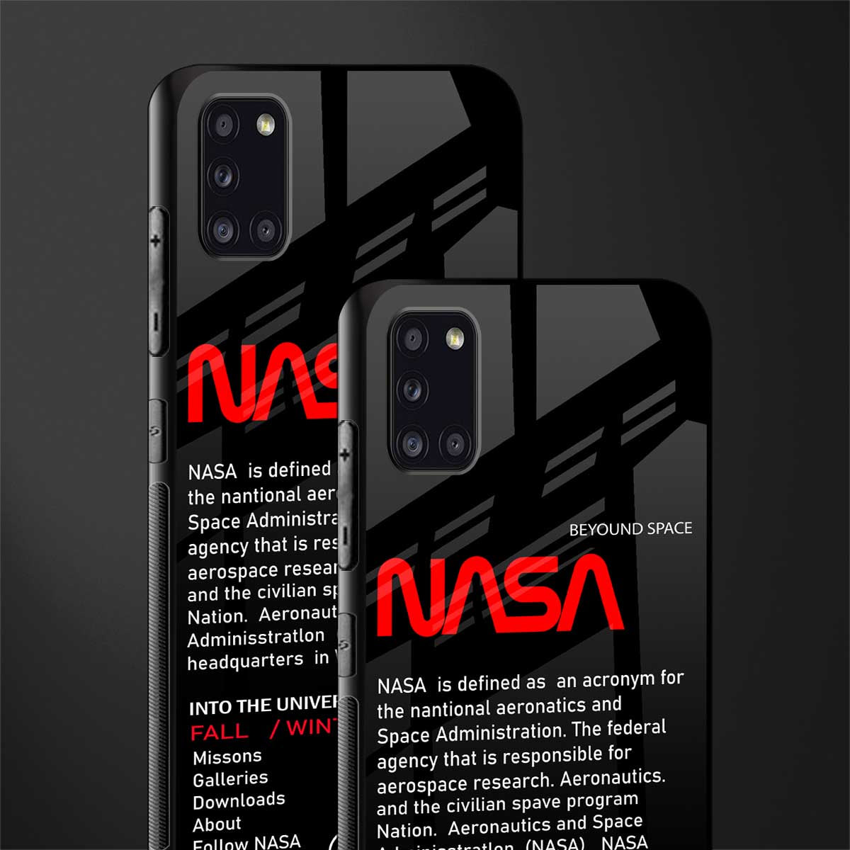 nasa project glass case for samsung galaxy a31 image-2