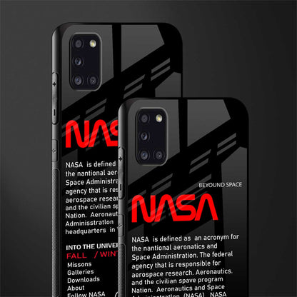 nasa project glass case for samsung galaxy a31 image-2