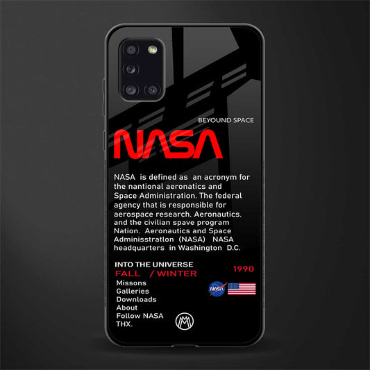 nasa project glass case for samsung galaxy a31 image