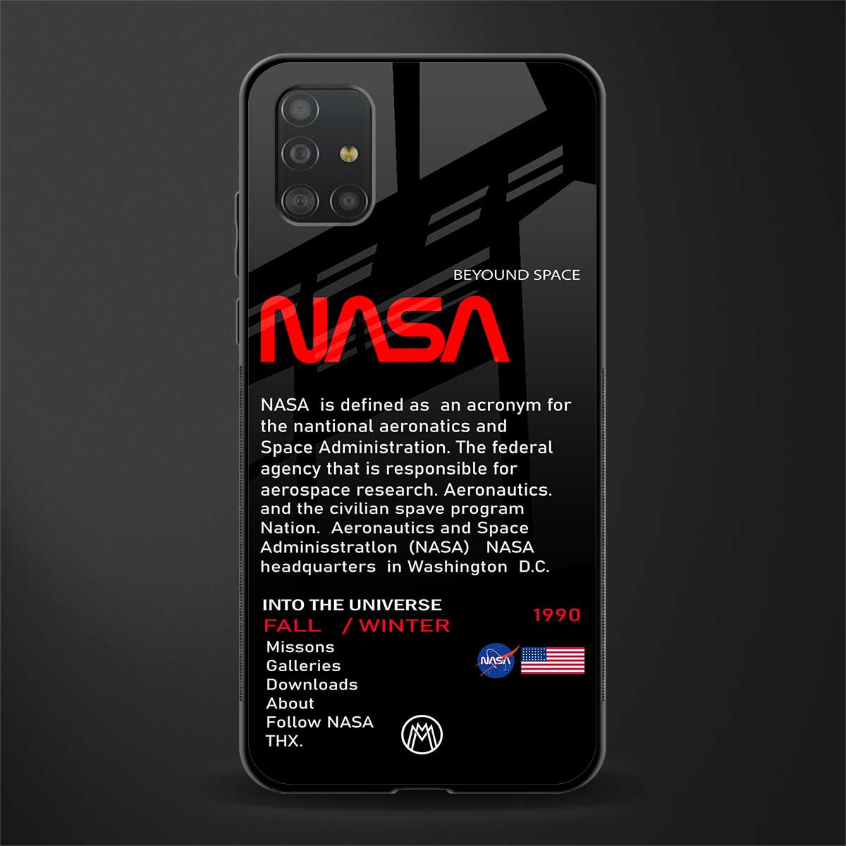 nasa project glass case for samsung galaxy a51 image