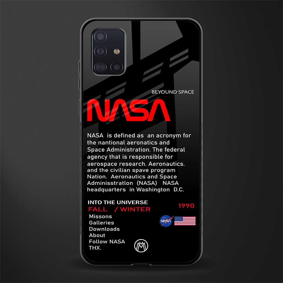 nasa project glass case for samsung galaxy a71 image