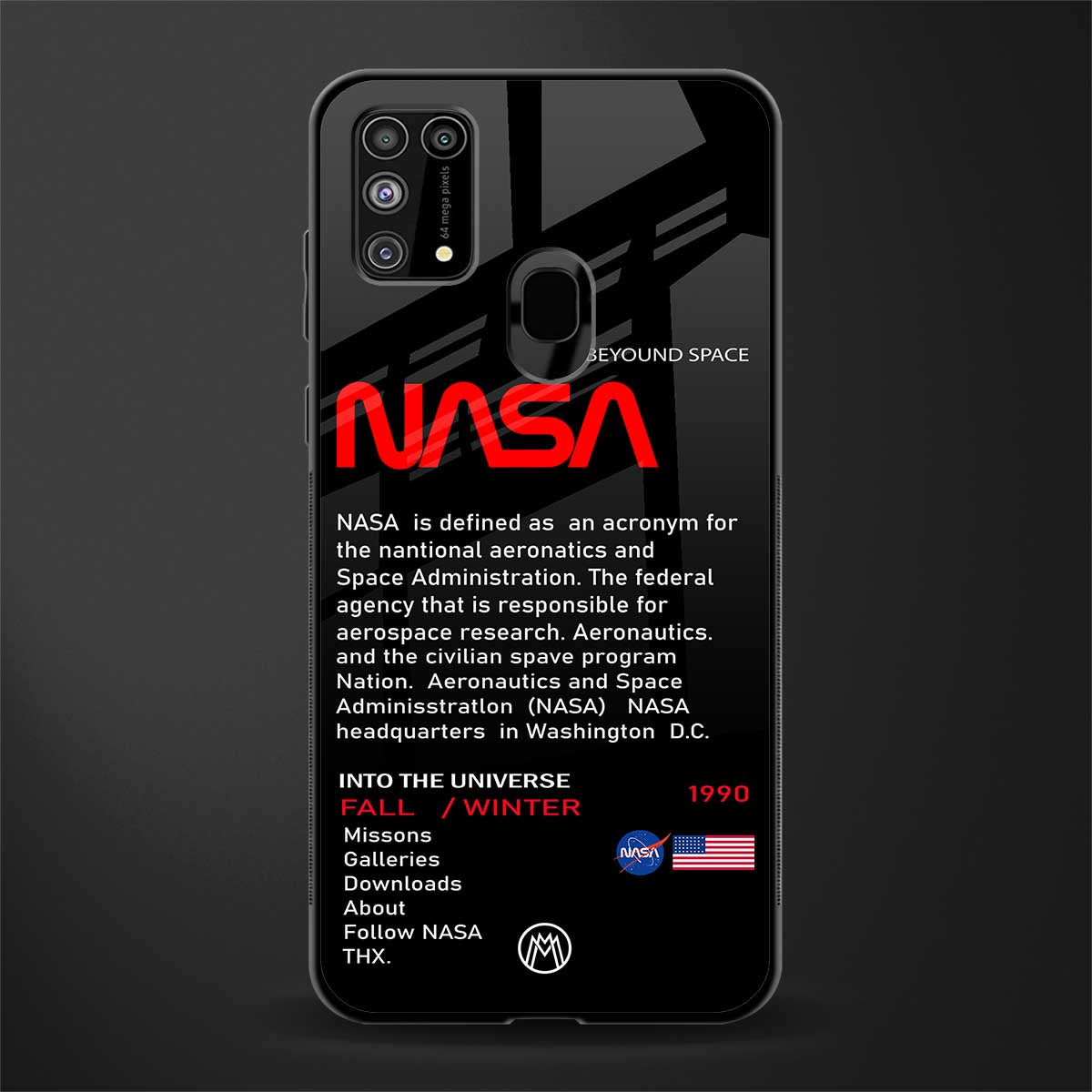 nasa project glass case for samsung galaxy m31 image