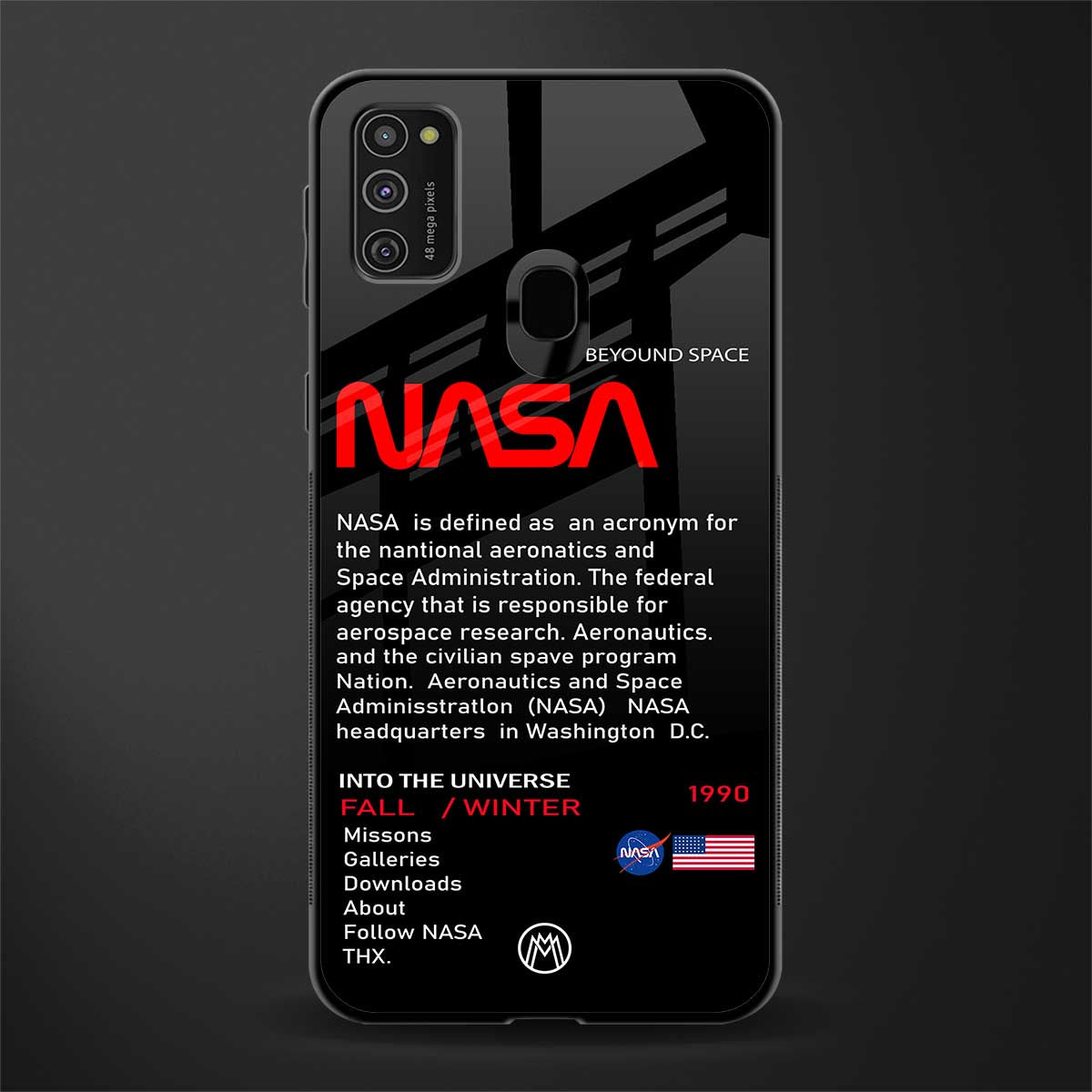 nasa project glass case for samsung galaxy m30s image