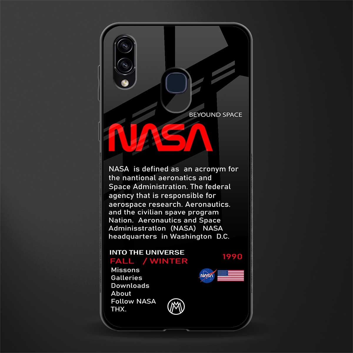 nasa project glass case for samsung galaxy a20 image