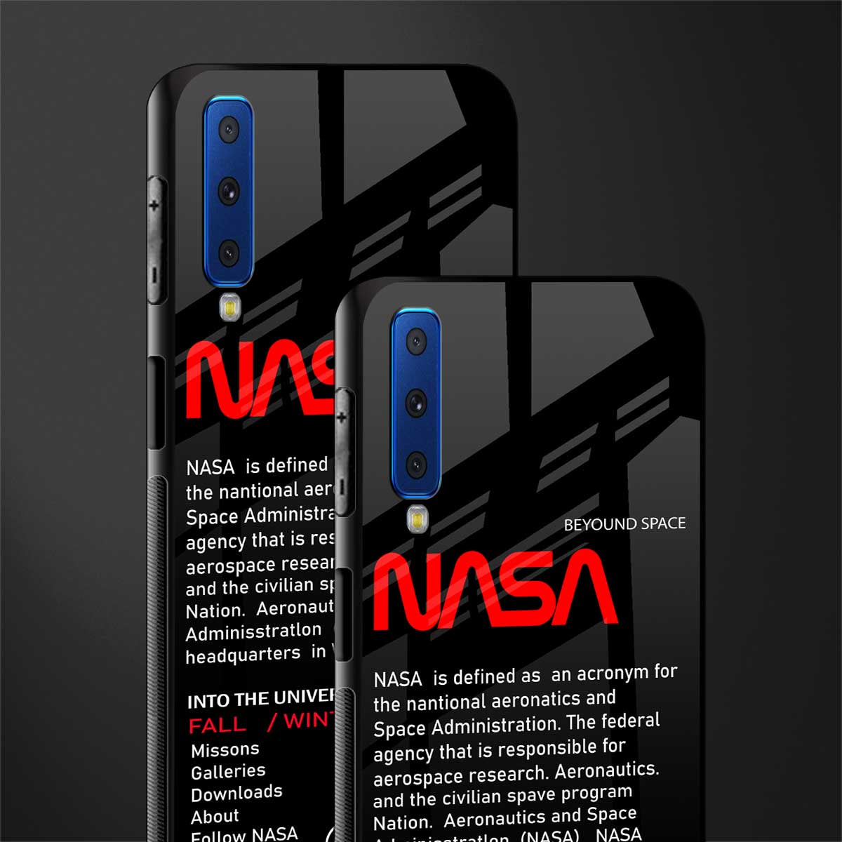 nasa project glass case for samsung galaxy a7 2018 image-2