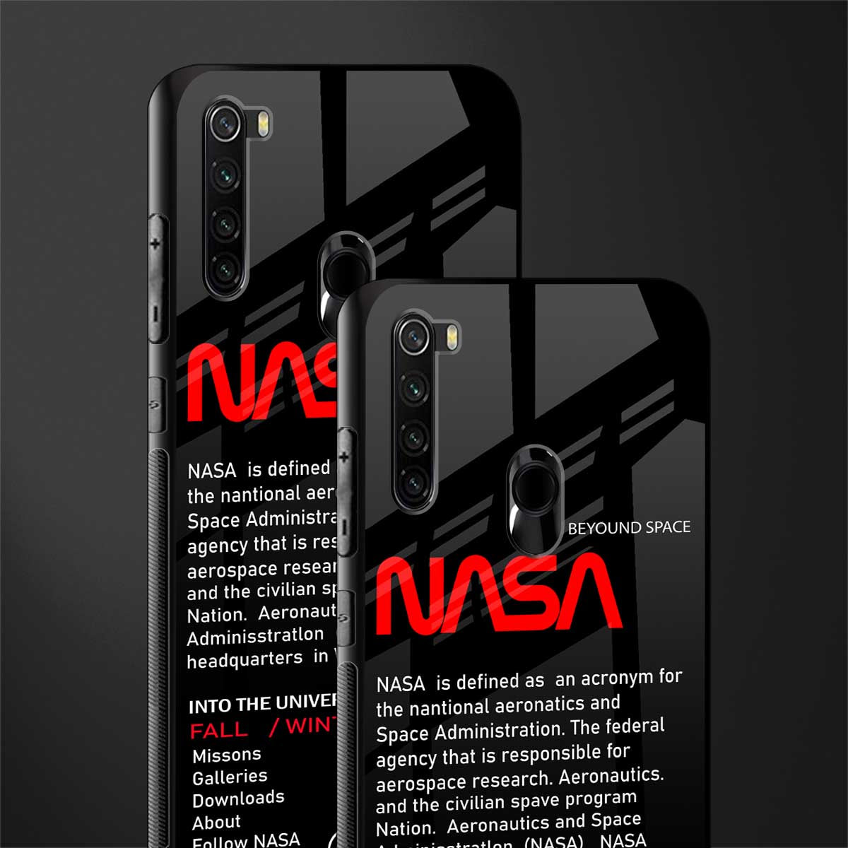 nasa project glass case for redmi note 8 image-2