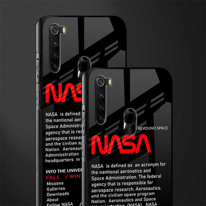 nasa project glass case for redmi note 8 image-2