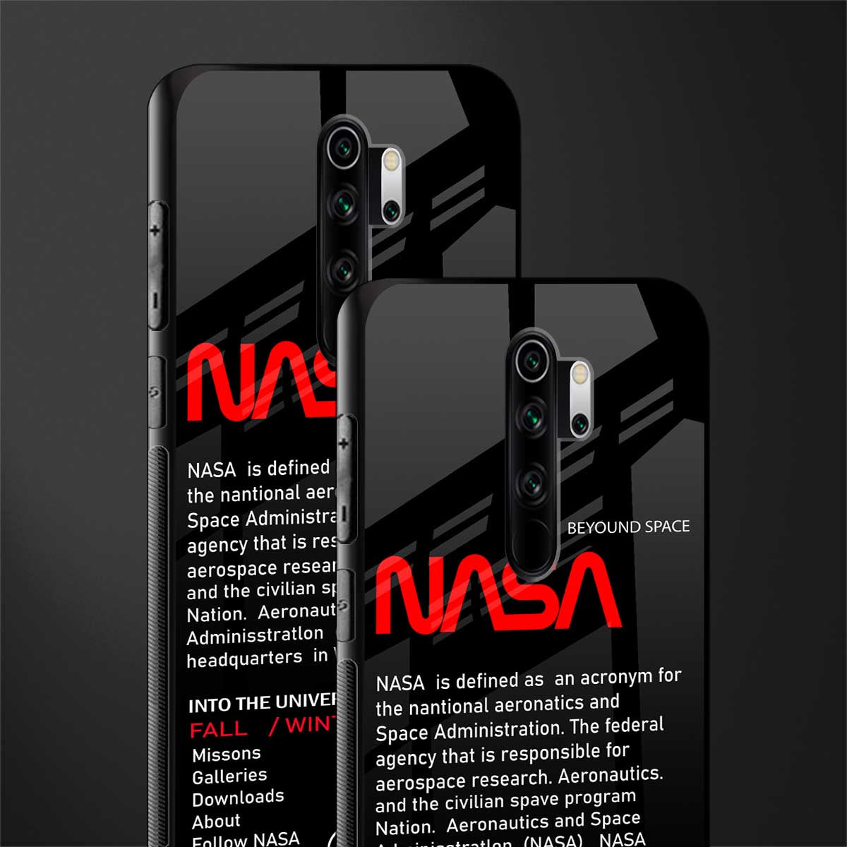 nasa project glass case for redmi note 8 pro image-2