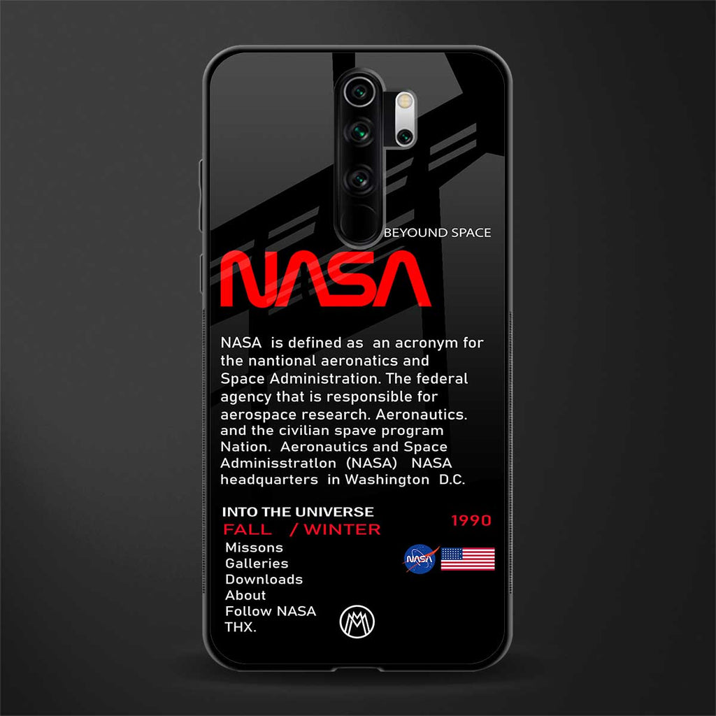 nasa project glass case for redmi note 8 pro image
