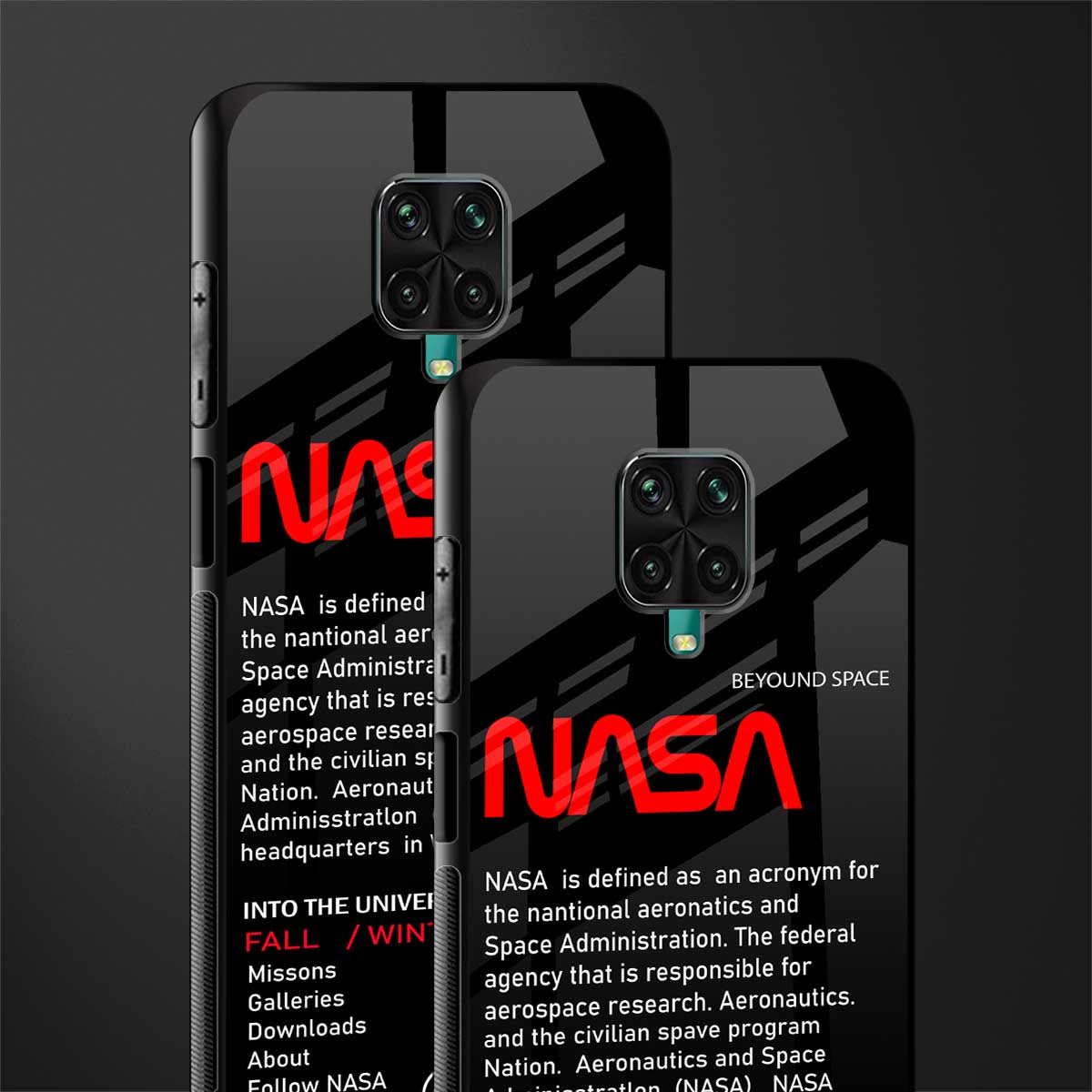 nasa project glass case for redmi note 9 pro image-2